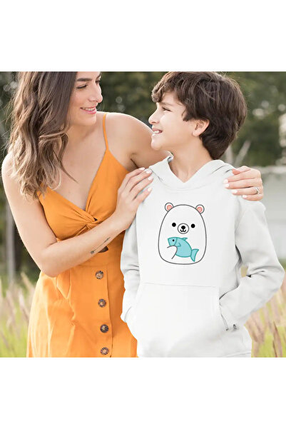 OEM Boys' Squishmallows Polar Bear Hoodie Fram