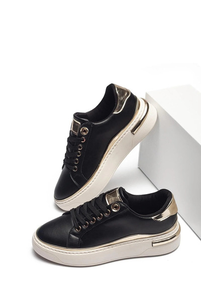 StWenn White Black Gold Soft Women's Daily Casual Sneaker