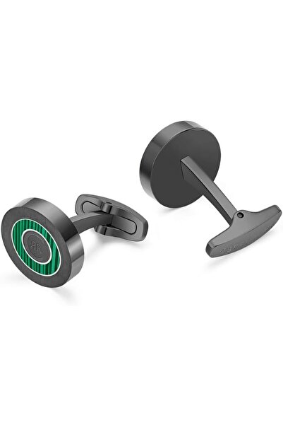 Cerruti 1881 Carlo Two Tone Silver and Grey Cufflinks