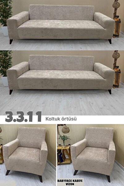 uzhanem طقم غطاء أريكة مخملية 3.3.1.1 غطاء أريكة مخملية