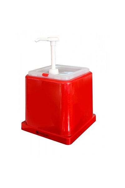 Raki Dispenser din polipropilena cu capac si pompa pentru ketchup 2lt