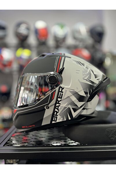 MT Braker Charm Mat Beyaz Şeffaf (+1 Ayna Vizör)