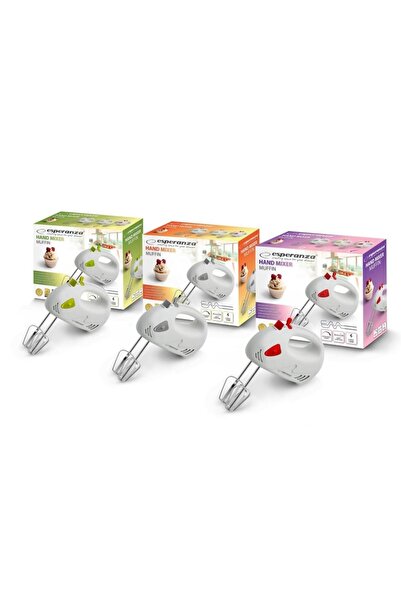 ESPERANZA Muffin Hand Mixer Grey 125 W White