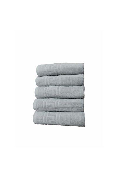ET Collection Set x 5 towels Greek Border 50x90 Gray, 500 GSM
