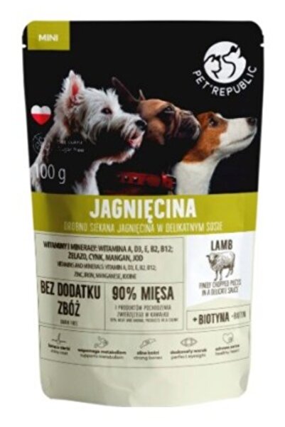 PETREPUBLI Pet Republic Hrana Umeda Pentru Caini cu Carne de Miel, 100g