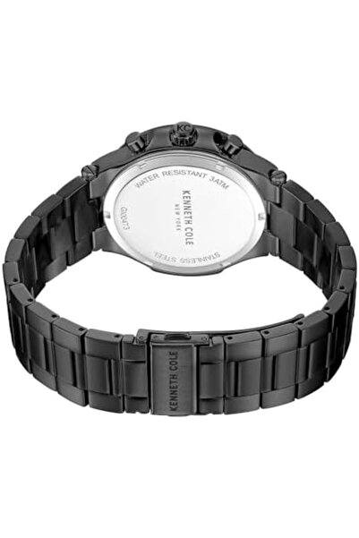 Kenneth Cole New York 45.5mm Chronograph Men's Watch with Black Dial & Black Stainless Steel Bracele