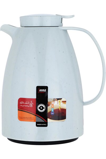 Lima Thermos, 1 litre, marble, squeezable, thermal glass inner container, light gray