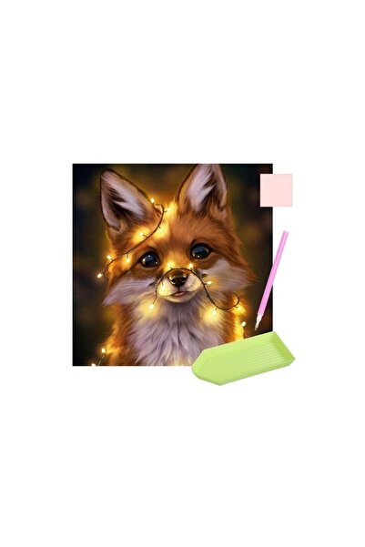 Andyluc Broderie, Pictura, Mozaic cu Diamante 30 x 30 model Vulpe