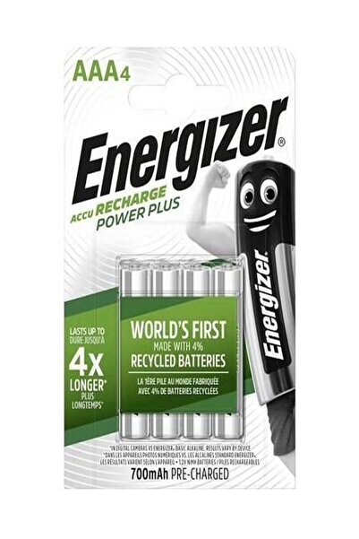 Energizer Power Plus 700mAh AAA Şarj Edilebilir Pil 4'lü Paket ERPİLSAN ELEKT...