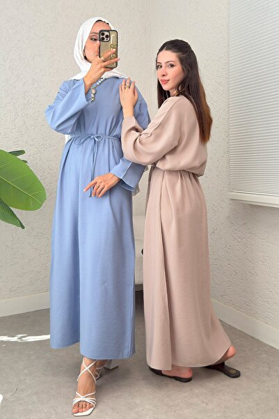 Salih Çelebi Sultan Basic Dress 0001 - Beige