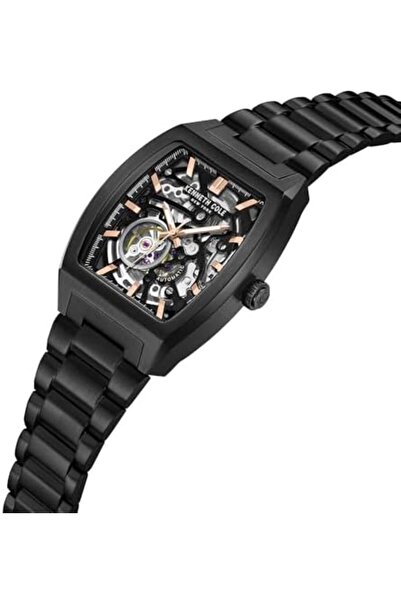 Kenneth Cole New York Men's Automatic Watch - Skeleton Dial, Curved Case, Contemporary Style