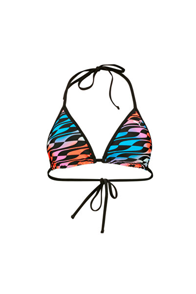 LİCENCE Womens Swim Formstrip Triangle Bikini Top - Multicolor