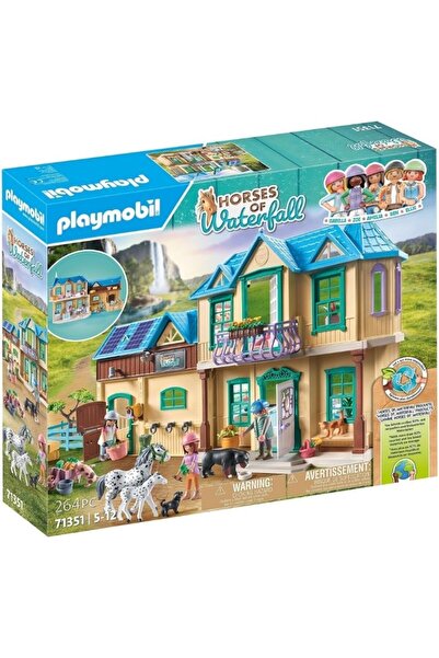 OyuncaklarÜlkesi Playmobil Waterfall Horses Waterfall Farm House Toys Playset 71351 (261 Pieces)