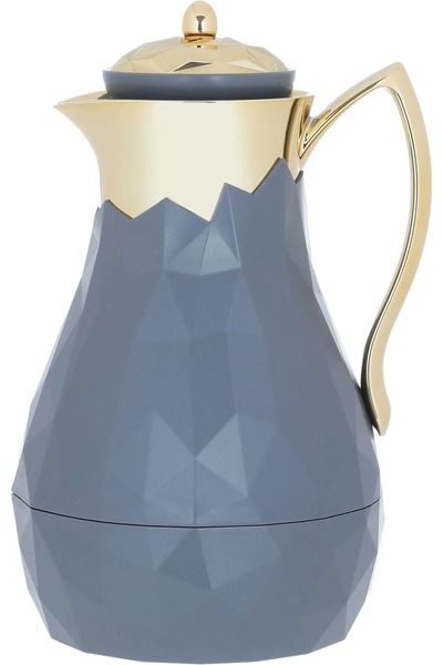 Everest Diamond Thermos, 1 liter, glass inner shell, plastic outer shell - dark grey