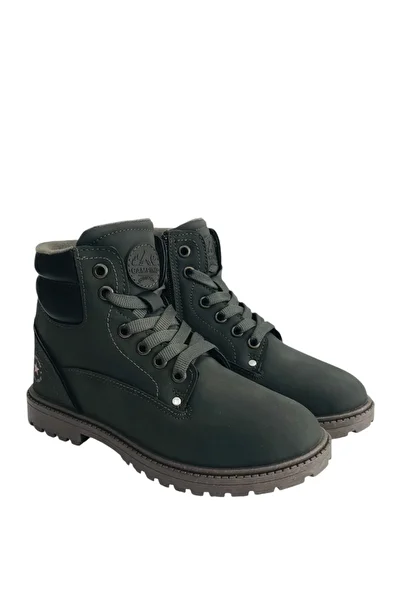 Stella Pendenza Green Kids Boots Girls Boys Unisex Shoes Zippered Lace-Up Non-Slip Sole Kp-2156