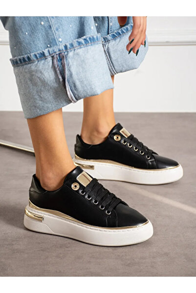 StWenn White Black Gold Soft Women's Daily Casual Sneaker