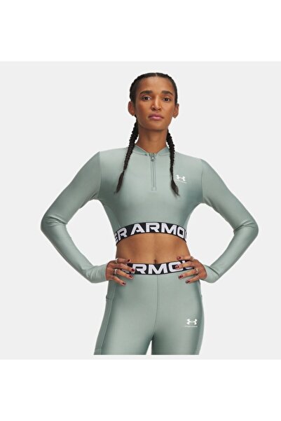 Under Armour Kadın UA HeatGear Rib 1/4 Fermuarlı Uzun Kollu T-shirt 1388692-348