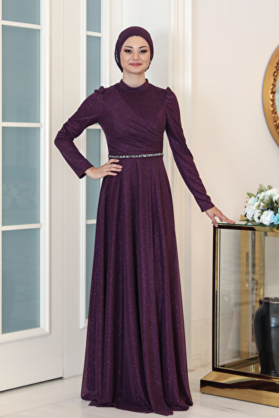 Raika Moda Parıltılı Işıl Tesettür Büyük Beden Abiye