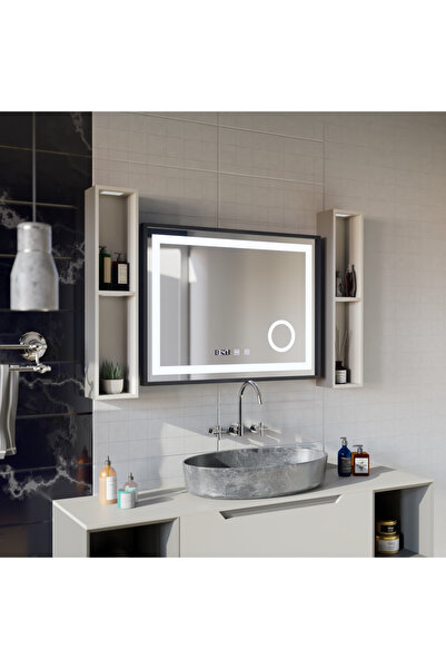 Alessandro DESIGN Καθρέφτης LED Bernd Touch με σύστημα αποθάμβωσης, ρολογιού ...