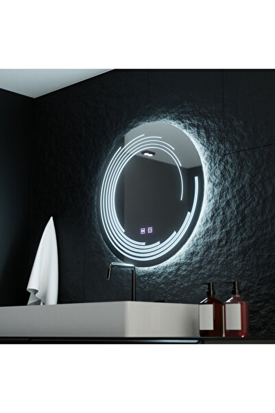 Alessandro DESIGN Oglinda LED Rotunda, 60cm, Lira Touch, Sistem Dezaburire, D...