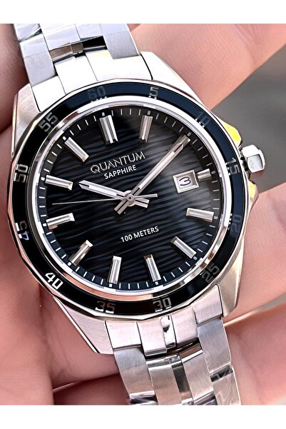 Quantum İtalyan Bileklik Setli 2 Yıl Garantili Suya Dayanıklı Çelik Kordon Renk Atma Yapmaz VS.BLKT