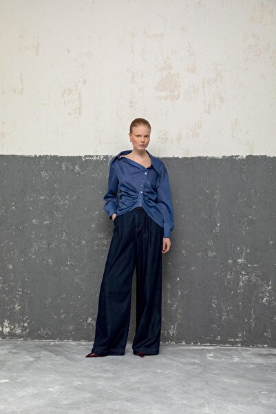 KAMEYA ASİMETRİK DÜĞMELİ BLUZ 26W10818