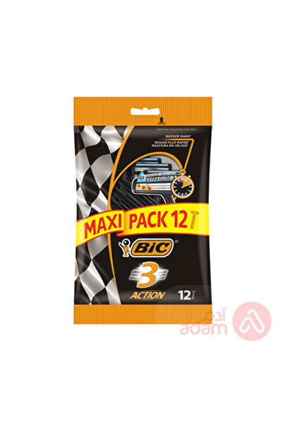 Bic MAX PACK 3 ACTION 8+4 RAZORS(7654)