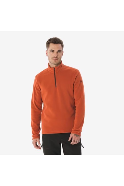 Decathlon Men's Outdoor Fleece - Brick Brown - Mh100