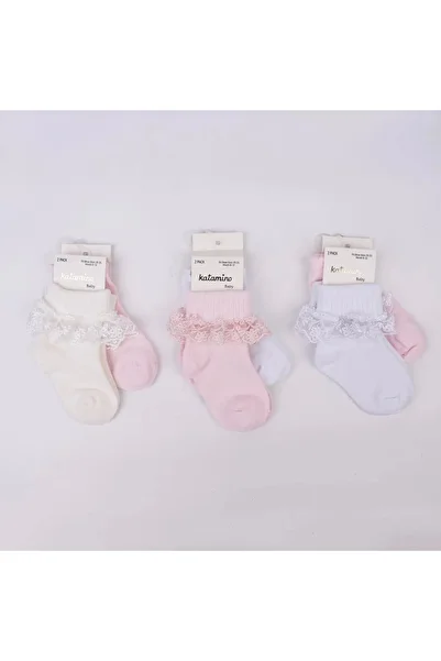 ALFA AKSESUAR 03 Katamino Akel 2Pcs Ax. Baby Socket Socks K44023 Assortment