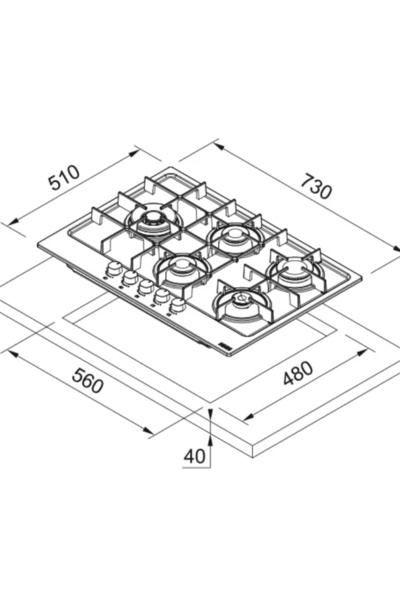 Franke Ocak FHMA 755 4G DC MB 106.0670.114