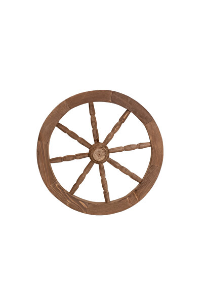 Z-Tools Roată decorativă din lemn, diametru 47 cm, maro EXT10229