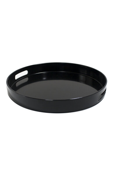 Raki Round waiter serving tray 37.5xh4.5cm black