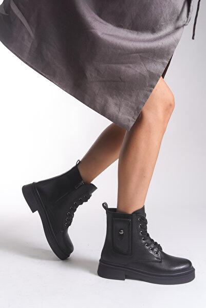 Riccon Iselleth Kadın Postal Bot 001204 Siyah Cilt