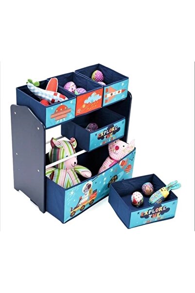 BrandToys Toy Storage Cabinet U-Grow Explore the Universe, Blue