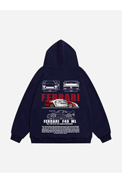 Mad&Calf سويت شيرت فلير كبير الحجم مطبوع عليه F40 ML للجنسين