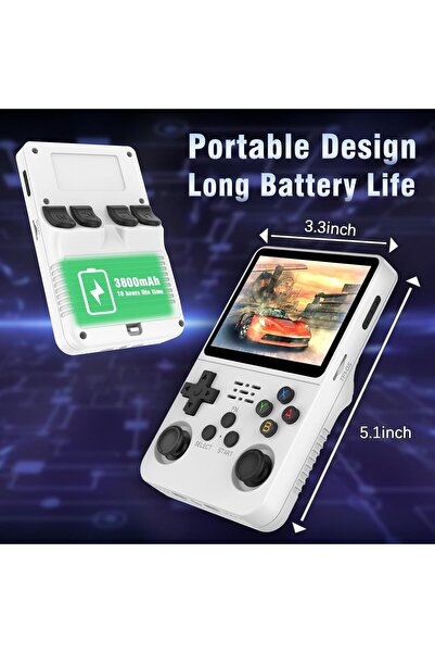 Generic R36S Handheld Game Console, 3.5-Inch IPS Screen Retro Gaming Console, 3500mAh, Built-in 20000+ Games