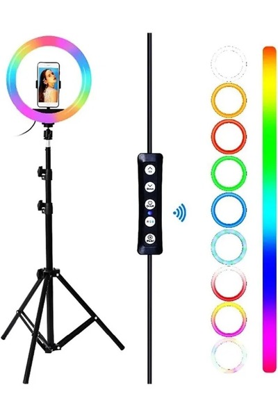 SOMIC Ring Fill Light Led Işıklı Tripod 10 Inç Halka Youtuber Tiktok Makyaj I...