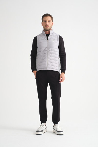 Shooter Sportswear Men's Lightweight Inflatable Vest Regular Fit Zippered Gray