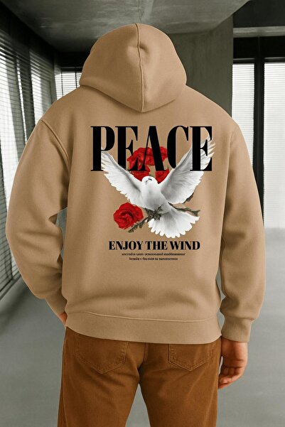 DM DOLCE MORE سترة رياضية بغطاء للرأس للجنسين مصنوعة من القطن الممشط بثلاثة خ...