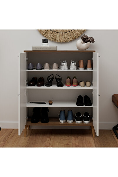 Skandi homeworks Vittoria 4 Kapaklı Ayakkabılık Çok Amaçlı Dolap