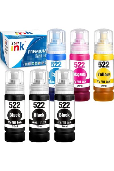 EPSON MUADİL 103 4 Renk Muadil Mürekkep 6ADET - L3110/l3111/l3150/l3151/l4150/l6190/l6160/l4160