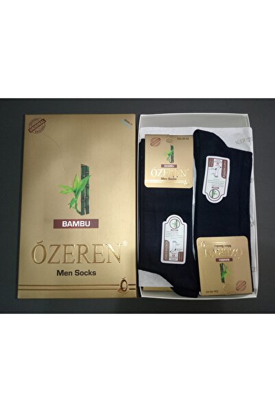 Özeren Çorap Erkek Bambu Çorap Lacivert Parfümlü Özeren 12'li Ç-1144