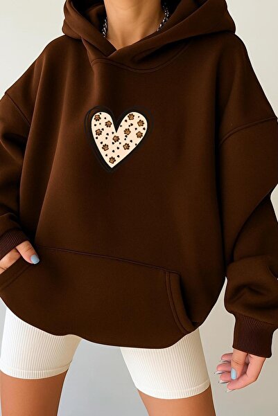 DM DOLCE MORE سترة رياضية بغطاء للرأس للجنسين مصنوعة من القطن الممشط بثلاث خيوط