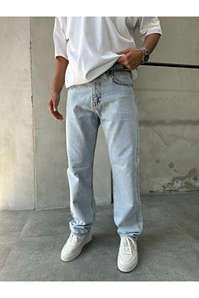 DİFRANSEL Erkek Mavi Lossefit Baggy Pantolon