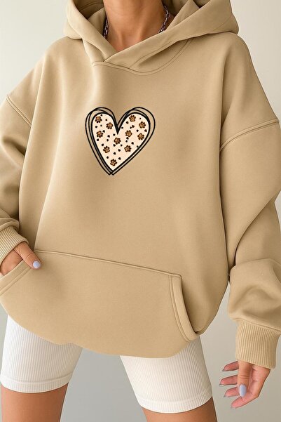 BENROMA 3 İPLİK PENYE KALP UNİSEX KAPÜŞONLU SWEAT