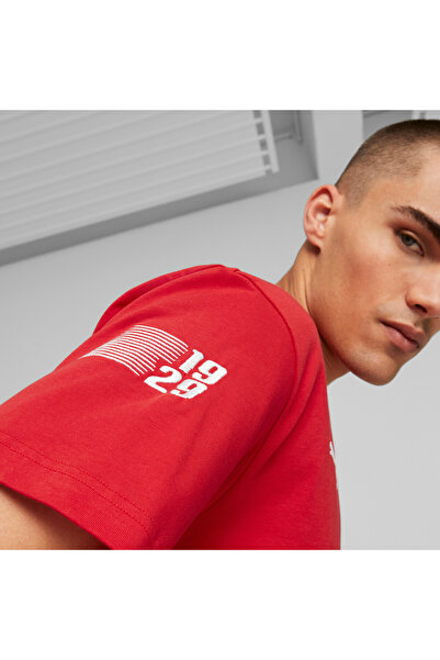 Puma Mens Scuderia Ferrari Race Garage Crew T-Shirt - Red