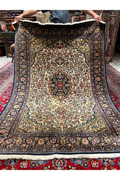 RD RAMAZAN DAĞ EL HALI SANATI El Dokuma İran Kum Halısı Ebat 206x146