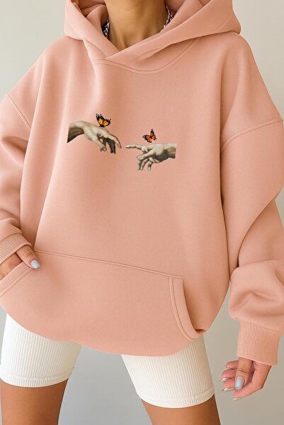 BENROMA Hanorac unisex cu glugă, din bumbac pieptănat cu 3 fire