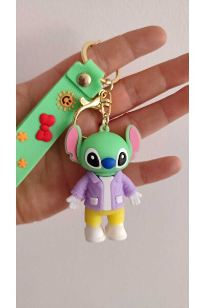 FAMEMUS ACCESSORY سلسلة مفاتيح سيليكون كبيرة الحجم من ستيتش، إكسسوار للحقائب