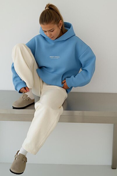 BENROMA 3 İPLİK PENYE PETEET STUDIOS BASKILI UNİSEX KAPÜŞONLU SWEAT